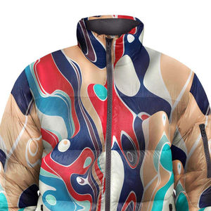 Chaqueta de Plumón Sublimada para Hombre, Chaqueta de Invierno Informal, Cálida y Moderna, Ropa de Abrigo para Exteriores en Venta - Product Image 3