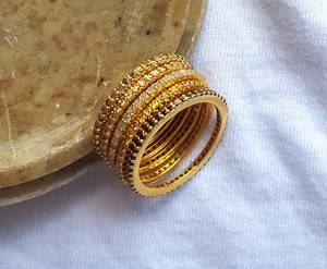 14K แหวนหมั้นเพชรเม็ดเล็กสำหรับปลูกในห้องปฏิบัติการสีเหลืองทึบทำด้วยมือแหวนเพชรแบบซ้อนได้ดีไซน์แบบเวอร์มินิ - Product Image 3