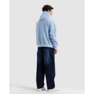 Sweat à capuche essentiel en molleton 100 % coton, délavé à l'acide, avec broderie 3D et impression sérigraphiée, taille XL - Product Image 3