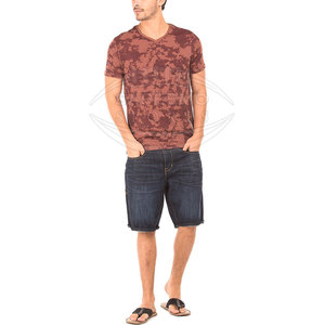 Camiseta de Manga Corta para Hombre, Cuello en V, 100% Algodón Canvas, Ecológica, de Secado Rápido, Antiarrugas, Transpirable, Ajuste Holgado, Sensación Ligera - Product Image 1