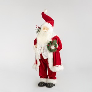 Figura de Papá Noel Rojo de 90 cm, Material Sintético Tradicional, Hecho en Italia, Juguete Decorativo Festivo - Product Image 1