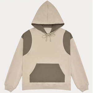 Sweat à capuche pour hommes sans doublure en éponge française personnalisé Sweat à capuche surdimensionné à manches longues avec épaules tombantes et cordon de serrage - Product Image 3