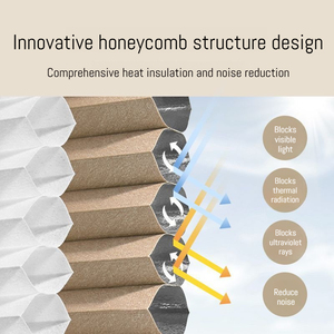 Stores alvéolaires doubles à commande à distance, taille personnalisable, occultants, écologiques, pour bureau - Product Image 4