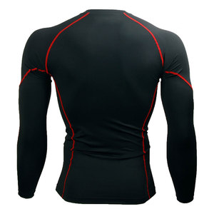Rendimiento personalizado Rash Guard Stretch Ligero Transpirable Durable Manga larga Color sólido MMA BJJ Ropa de gimnasio - Product Image 6