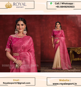 Nuestra nueva colección de Saree de hilo y piedra de secuencia de desgaste de fiesta de diseñador - Product Image 2