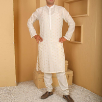 Shalwar Kameez décontracté pour homme 2025 – Kurta Pajama pakistanais uni, extensible dans quatre directions, respirant, idéal pour l'été