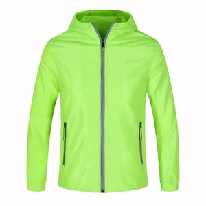 Chaqueta Cortavientos con Capucha Extra Grande, Unisex, con Logotipo Personalizado al por Mayor, Reflectante, Impermeable, Ligera, Transpirable, para Deportes al Aire Libre - Product Image 3