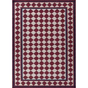 Alfombras Geométricas de Lana Alhambra Rojas y Naranjas, Tejidos Planos para el Hogar ADWL-13158 - Product Image 1