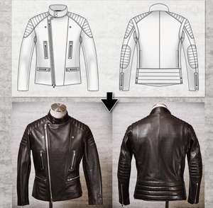 แจ็กเก็ตหนังบอมเบอร์ยาวเต็มตัวสำหรับผู้ชายหนังคุณภาพสูงผลิตตามสั่ง - Product Image 6