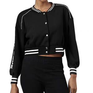 Custom Design Quilted Streetwear <b>Women</b> Varsity Jacket <b>Top</b> Ranking Product Casual Wear Windproof <b>Women</b> Wool Varsity Jackets - Product Image 1