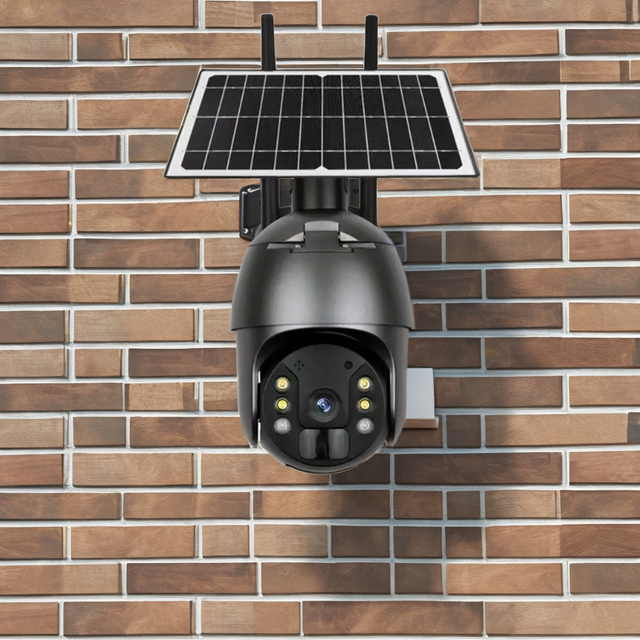 4G LTE Cellular CMOS Security Camera Solar Powered HD WiFi Wide Angle PTZ System with Night Vision Cloud Storage 1 Year Warranty