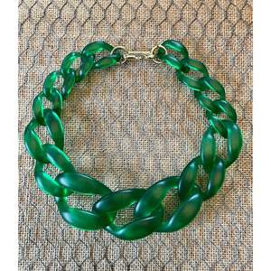 Résine Chunky Chaîne Pendentif Collier Audacieux Élégant Bijoux Léger À La Main Déclaration Ange Modèle Femmes Fête Finition Brillante - Product Image 6