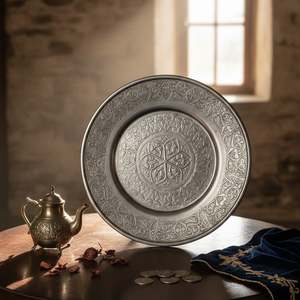 Elegant Large <b>Serving</b> Platter Durable Stainless Steel <b>Plastic</b> Food <b>Tray</b> for Kitchen Chrome-Tracked <b>Serving</b> <b>Trays</b> for <b>Serving</b> - Product Image 1