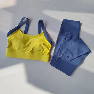 Ensemble de yoga pour femmes de qualité supérieure, sur mesure, respirant, imperméable, dernier design, shorts unis, équipement d'entraînement optimal pour femmes - Product Image 6