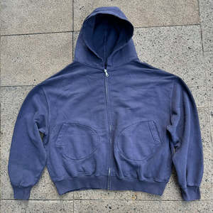 Sweat-shirts pour hommes, fabrication sur mesure, poche de style boxe, logo personnalisé, coton 500 g/m², coupe ample, fermeture éclair, style baggy, uni, respirant, printemps - Product Image 1