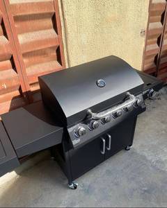 Parrilla de Gas Propano de 5 Quemadores, Parrilla Portátil con Carrito, Cocina para Asados al Aire Libre con Encendido Automático y Dispositivo de Seguridad de Llama - Product Image 6