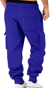 2024 pantalons minces décontractés pour hommes de haute qualité 100% coton polaire pantalon de couleur unie avec Logo taille moyenne motif droit - Product Image 2