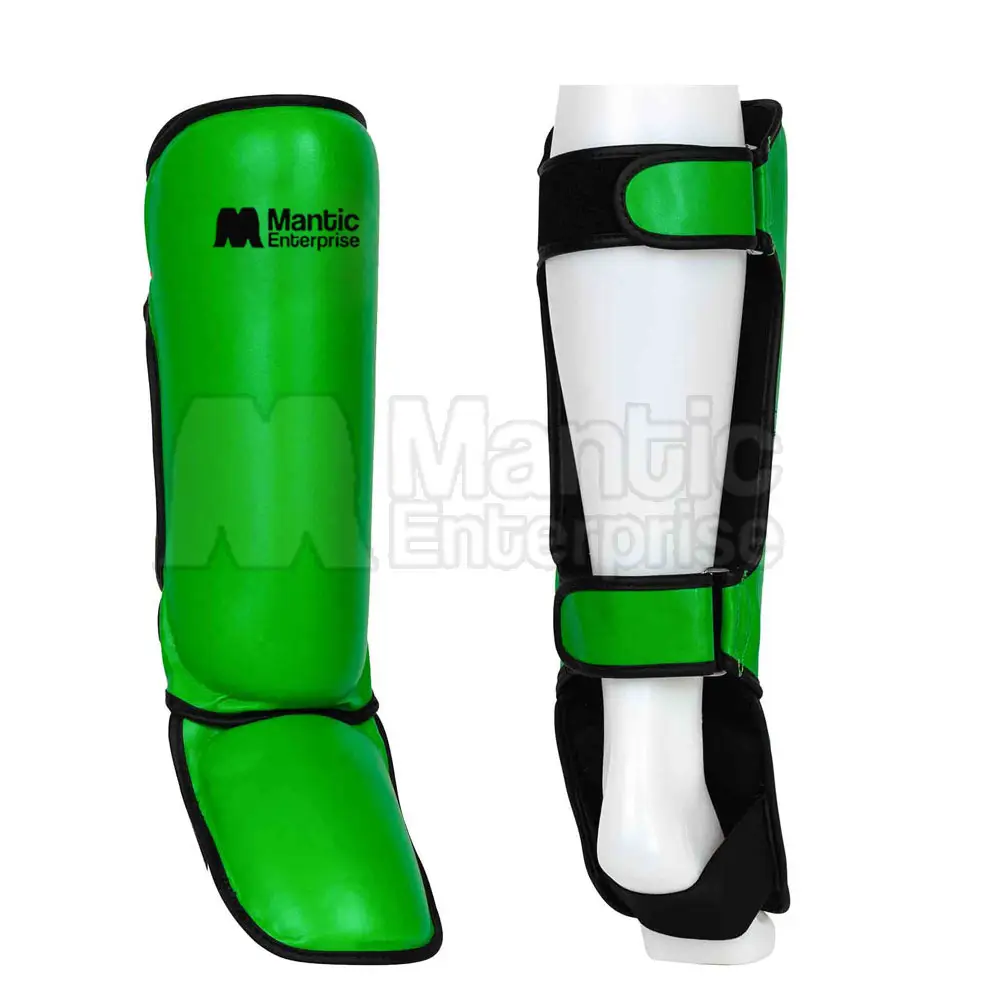 ขายส่งราคาถูกShin Padคุณภาพสูงมวยการฝึกอบรมสวมใส่ผู้ชายShin PadวัสดุหนังShin Pads