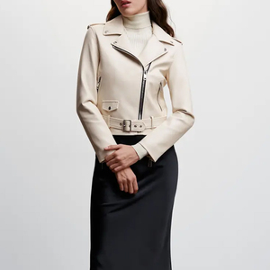 Best Arrival Women Fashion <b>Leather</b> <b>Jackets</b> for Winter Clothing Cheap Top Selling <b>Long</b> Sleeve Blank <b>Leather</b> <b>Jackets</b> for Women - Product Image 3