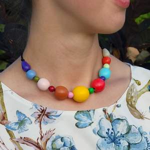 Collar de Resina Oceánica Redonda Hecho a Mano, Collar con Colgante de Ola, con Cadena de Acero Inoxidable y Collar de Resina de bh crafts - Product Image 4