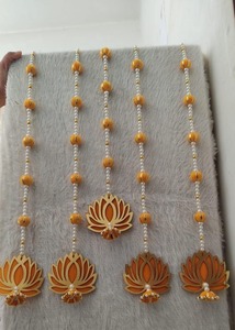MDF Lotus Guirlandes Avec Boule Perles Sangeet Cérémonie Toile de Fond Karthigai Deepam Navratri Biye Grihapravesh Eco Friendly Décoration - Product Image 3