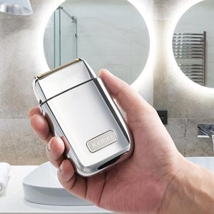 Afeitadora Eléctrica Inalámbrica de Doble Lámina para Hombre, Recargable, para Uso en Seco y Húmedo, Afeitadora Rotatoria para Cara y Cuerpo, Producto de Repuesto - Product Image 2