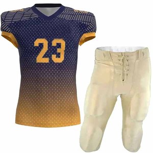 Nouvel Arrivage – Ensembles d'uniformes de football américain 100 % polyester, grandes tailles, respirants, anti-humidité, UPF 50+, anti-bactériens, manches courtes - Product Image 1