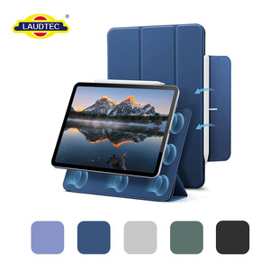 เคสหนัง PU หรูหราแบบแม่เหล็กสำหรับ iPad ฝาพับสามตอน ปิดได้สองด้าน ป้องกันแรงกระแทก บางเฉียบ พร้อมขาตั้ง - Product Image 4