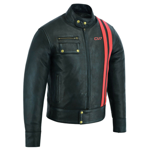 Chaqueta de moto para hombre, chaqueta de cuero para moto, motorista de carreras, aprobado, impermeable, para todo tipo de clima - Product Image 1