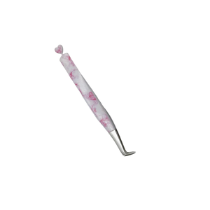 Pince à épiler à impression en papier à 90 degrés vente en gros en acier inoxydable pince à épiler professionnelle pour extension de cils en forme de cœur durable Aroosh Corp - Product Image 6