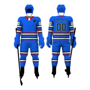 Uniforme de hockey sur glace en polyester respirant haute performance avec coutures lisses pour les séances d'entraînement des équipes masculines adultes - Product Image 3