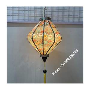 Linterna de seda tradicional vietnamita Hoi An, linterna de seda multicolor, entrega rápida, lista para enviar, linterna de bambú de seda colgante - Product Image 4