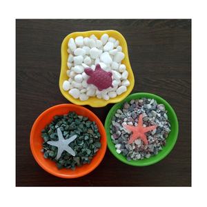 Vaso di piante artificiali decorazione multicolore colorato piccoli ciottoli di ghiaia - Product Image 5