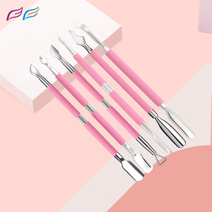 Bahasa Pro Gel pour Vernis à Ongles Nettoyeur de Peau Morte Poussoir de Cuticules en Acier Inoxydable à Double Extrémité - Product Image 3