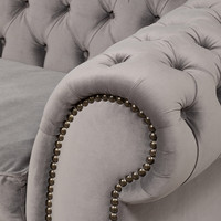 Canapé Chesterfield ensemble de meubles de salon canapé tufté 3 places velours tissu design de luxe hôtel et maison salon canapé