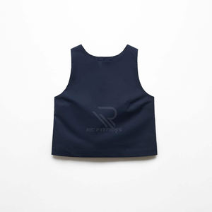 Tops Deportivos Cortos de Verano para Mujer, con Espalda Fruncida, al por Mayor, con Logotipo Personalizado, Ajustados, Lisos y Sexys, con Mangas Cortas - Product Image 4