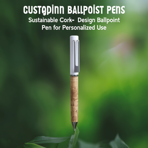 Penna a Sfera Sostenibile in Sughero per Uso Personalizzato - Product Image 3