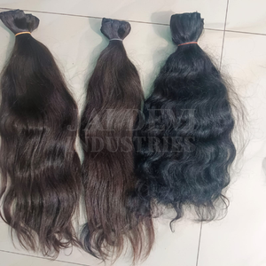 Extensions de cheveux humains vierges indiennes brutes, Genius Loose Natural Wave Straight Fumi Double Weft Remy Indian Hair 100g - Product Image 6