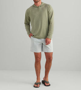 Sweat à capuche vert clair à manches longues pour homme, 100 % polyester, UPF 50, séchage rapide, couleur unie, pull-over, vêtements de pêche - Product Image 2