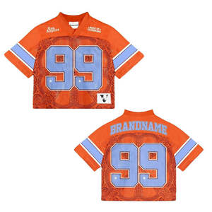 Jersey Deportivo de Malla Retro de Primera Calidad, Estilo Urbano, Corte Cuadrado, Jersey Corto de Fútbol Americano, Personalización de Marca - Product Image 5