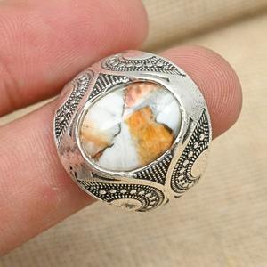 Anillo de piedras preciosas turquesas de Plata de Ley 925, joyería hecha a mano, anillo de estilo bohemio de plata, joyería para mujer, regalo de boda para esposa - Product Image 3