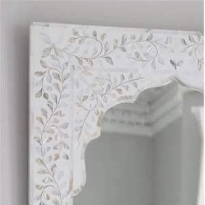 Espejo con incrustaciones de nácar artístico de alta calidad, pieza decorativa hecha a mano asequible para interiores de casas a precio al por mayor - Product Image 5