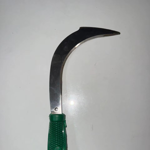Faucille incurvée en acier inoxydable pour la pêche en plein air, filet, manche en bois, couteau à herbe, accessoire de coupe d'herbe - Product Image 1