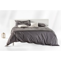 Fabriqué en Italie, 100% coton satiné, 300TC, linge de lit durable toutes saisons avec taies d'oreiller (160x190 cm, 50x80 cm), marque privée