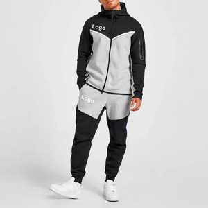 Men Tech Fleece Tracksuit Soft Cotton Hooded Pullover Regular Fit Breathable Two Piece <b>Jogger</b> <b>Set</b> - Product Image 1