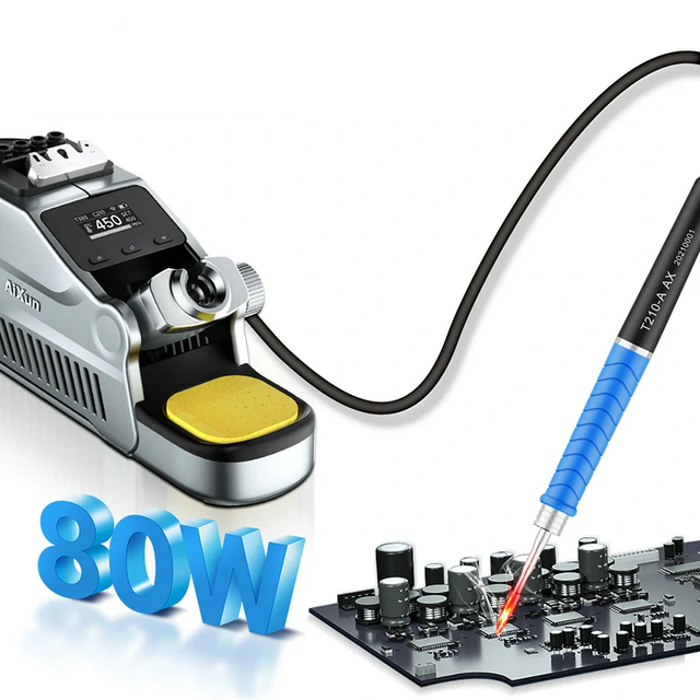 AIxun T380 Portable Smart Soldering Station 80W Compatible with T210/T115 Handle 1Sec Heating Rapid Welding Rework Station