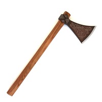 Hache à double lame en acier à haute teneur en carbone, faite à la main, tête barbue, personnalisable, pour usage industriel/DIY, chasse, bushcraft, combat, bois/acier