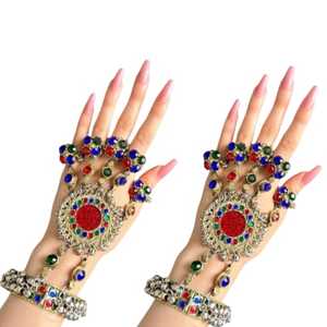 Conjunto de joyería hecha a mano afgana Kuchi en diferentes grados y precios Nuevo diseño Joyería hecha a mano afgana para boda - Product Image 2