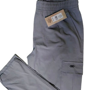 กางเกงวอร์มผ้าแคนวาสแปนเด็กซ์สำหรับผู้ชาย, กางเกงกีฬาลำลองกันรอยยับเอวกลางน้ำหนักเบา - Product Image 3