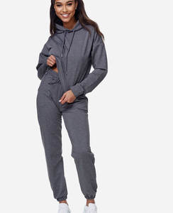 Venta al por mayor Anti Shrink Cotton Women's Chándal Set Logotipo personalizado Crop Top Venta caliente teñido liso para Unisex Tallas grandes Logotipo personalizado - Product Image 1